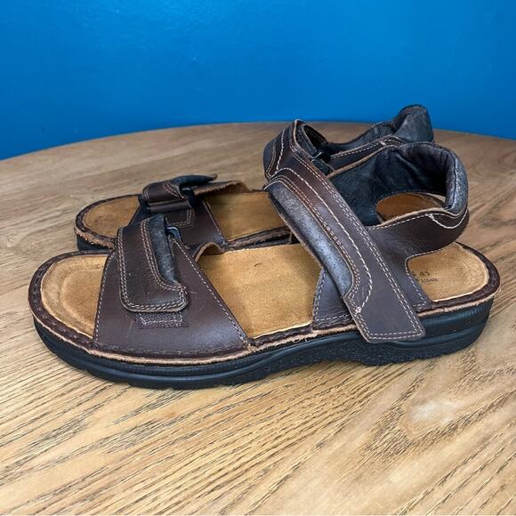 NAOT Leather Strappy Comfort Sandals Support Shoes Brown Men’s 8 Women’s 10 main image 7